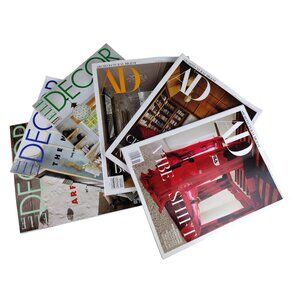 AD Architectural Digest & Elle Decor Magazine 6 Issue Bundle 2025